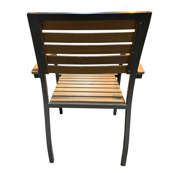 Panama Jack Outdoor Panama Jack Boca Grande Stackable Dining Armchairs Set of 2 - PJO-3201-GRY-AC-SET2