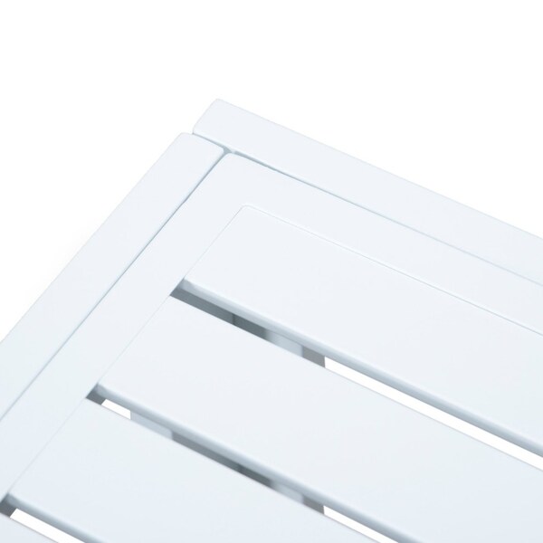 Leisuremod Chelsea Patio Coffee Table With White Aluminum - CT30W