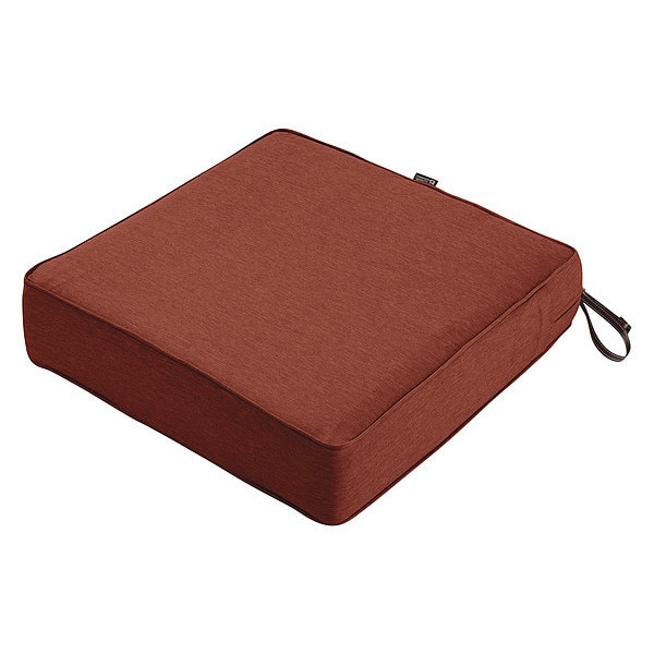 Classic Accessories Square Lounge Seat Cushion, Heather Henna, 23"x23"x5" - 62-019-HHENNA-EC