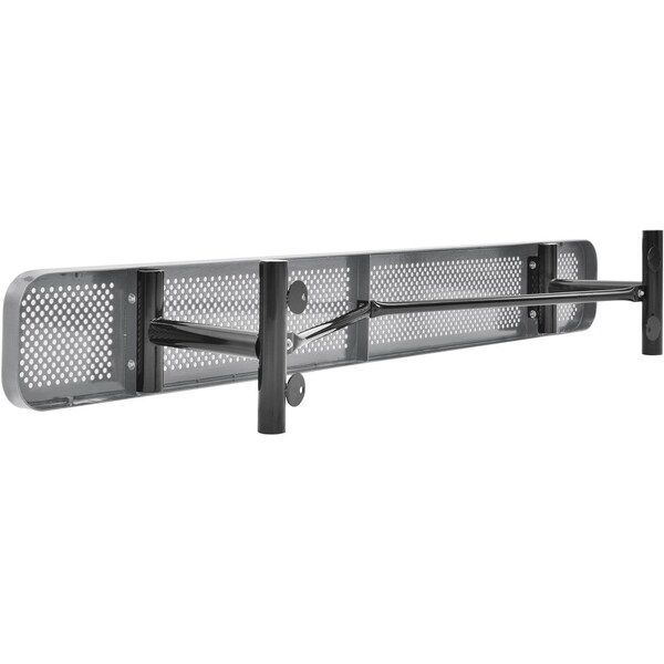 Global Industrial 96L Expanded Metal Mesh Flat Bench, Gray - 277157GY