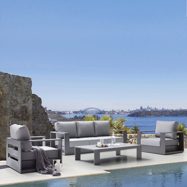 Deko Living Ficarazzi Outdoor Sofa Chair Set and Coffee Table - COP30002