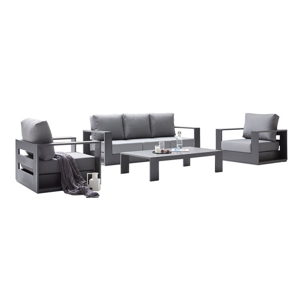 Deko Living Ficarazzi Outdoor Sofa Chair Set and Coffee Table - COP30002