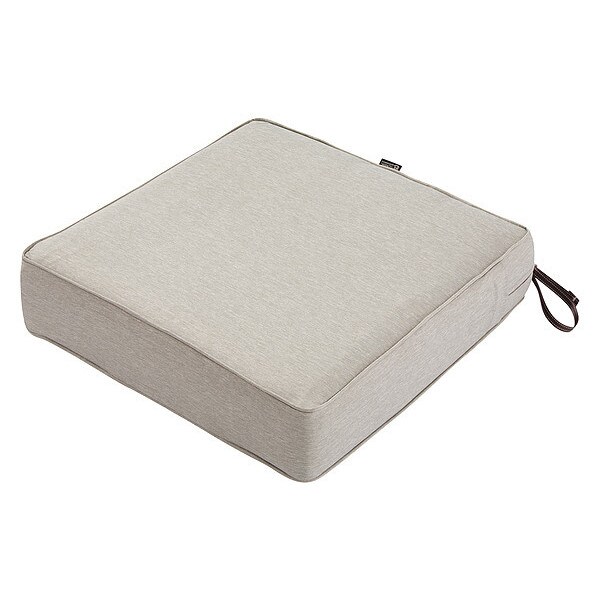 Classic Accessories Square Lounge Seat Cushion, Grey, 21"x21"x5" - 62-035-HGREY-EC