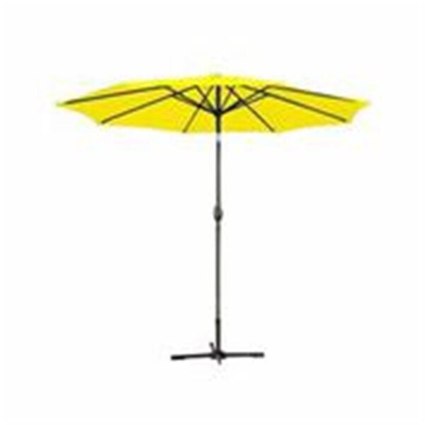 Propation 9 Ft. Aluminum Patio Market Umbrella Tilt with Crank - Yellow Fabric & Grey Pole - PR2593374