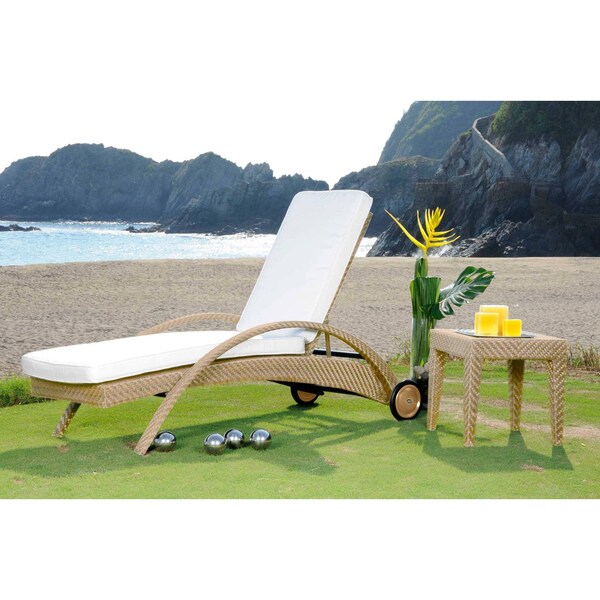 Panama Jack Outdoor Panama Jack Austin Chaise Lounge with Cushion - PJO-3801-NAT-CL-CUSH