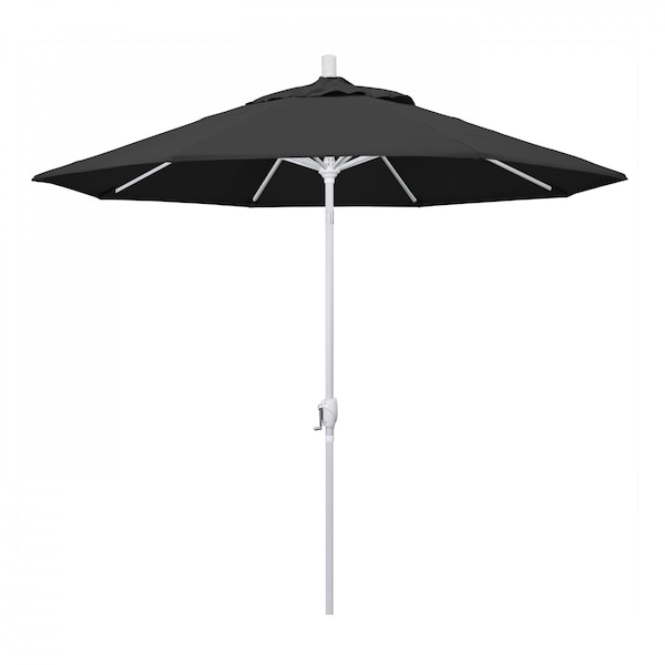 California Umbrella Patio Umbrella, Octagon, 101" H, Pacifica Fabric, Black - 194061034453