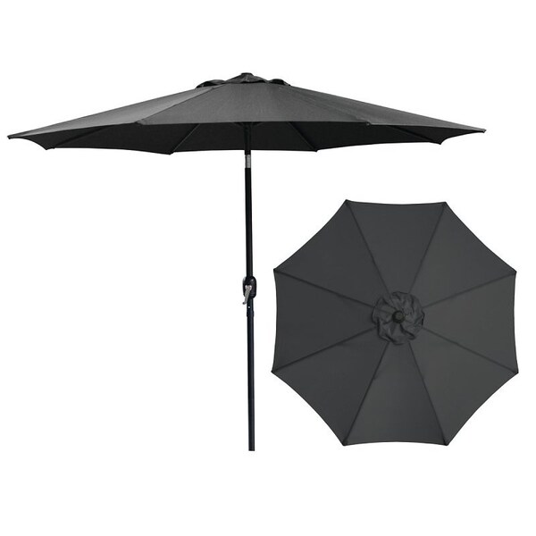 Seasonal Trends Crank Umbrella, 92.9 in H, 107.9 in W Canopy, 107.9 in L Canopy, Round Canopy, Steel Frame - 62104