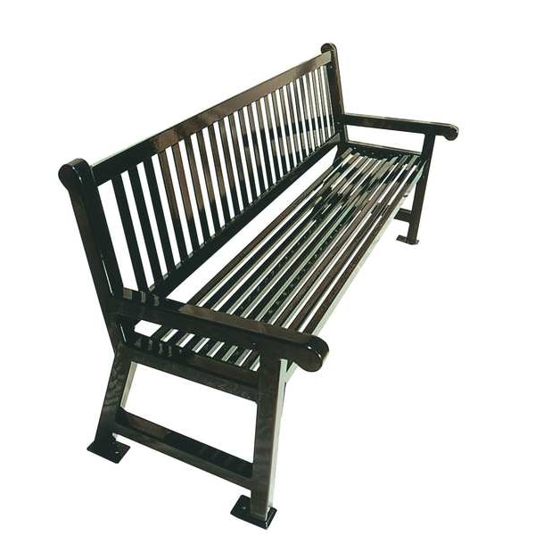 Ultrasite Outdoor Bench, 72 in. L, 36 in. H, Brown - 922-S6-BROWN