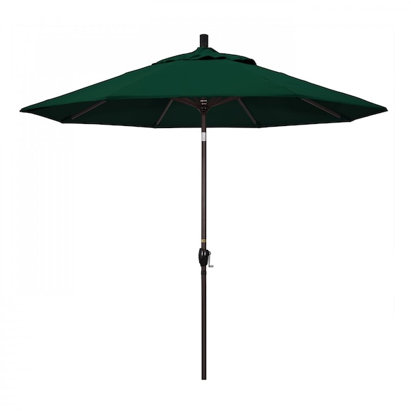 California Umbrella Patio Umbrella, Octagon, 101" H, Olefin Fabric, Hunter Green - 194061033326