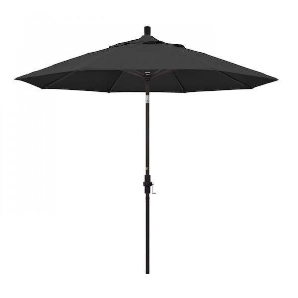California Umbrella Patio Umbrella, Octagon, 102.38" H, Pacifica Fabric, Black - 194061017692