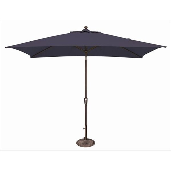 Simplyshade SimplyShade 6 x 10 ft. Rectangle Push Button Tilt Market Umbrella  Navy - SSUM92-6X10RT00-A5439