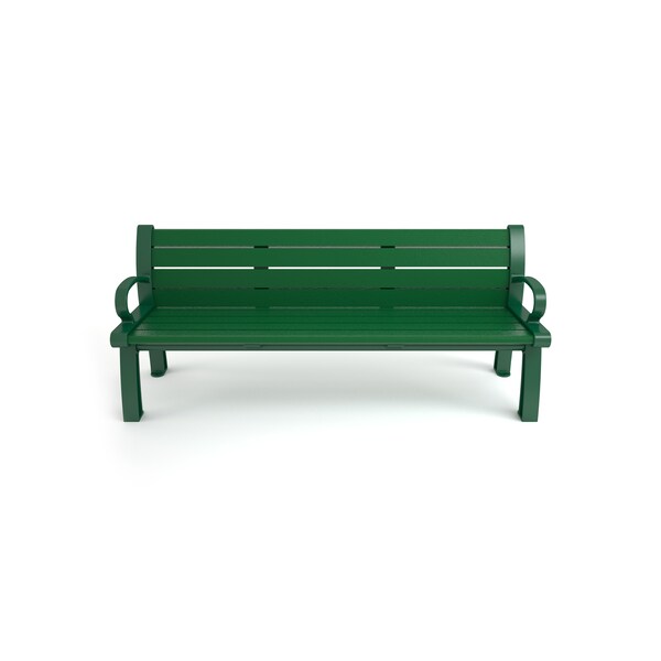 Frog Furnishings Green 6' Heritage Bench with Green Frame - PB 6GREGFHER