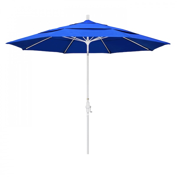 California Umbrella Patio Umbrella, Octagon, 109.5" H, Sunbrella Fabric, Pacific Blue - 194061021408