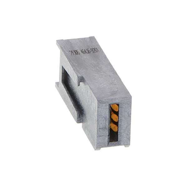 Molex Board Connector, 1 Contact(S), Female, Right Angle, Solder Terminal, Locking, Black Insulator,  - 464369201