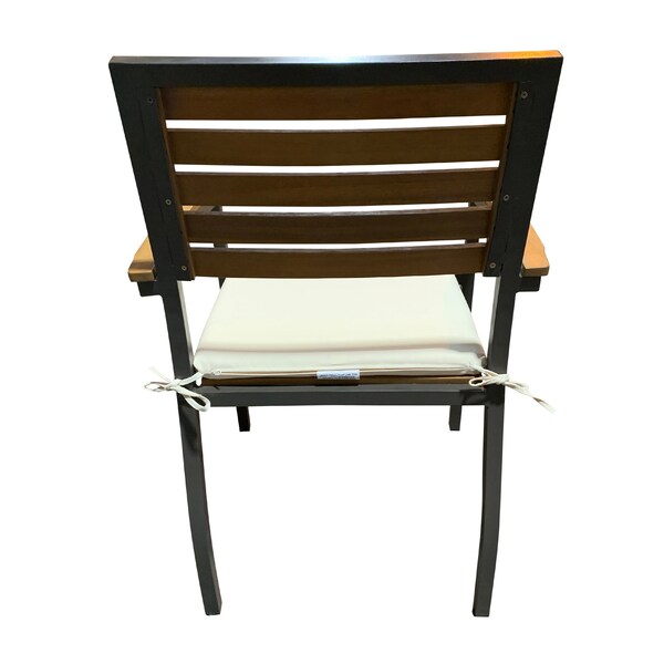 Panama Jack Outdoor Panama Jack Boca Grande Stackable Dining Armchairs Set of 2 - PJO-3201-GRY-AC-CUSH-SET2