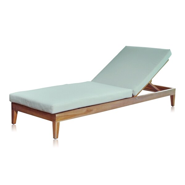 Panama Jack Outdoor Panama Jack Bali Teak Chaise Lounge with Cushion - PJO-3601-NAT-CL-CUSH