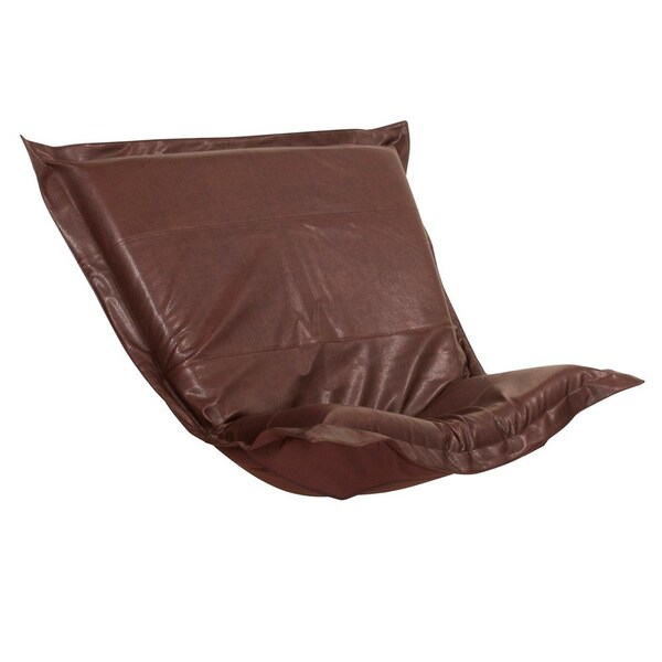 Howard Elliott Puff Chair Cover Faux Leather Avanti Pecan - Cover Only - C300-192