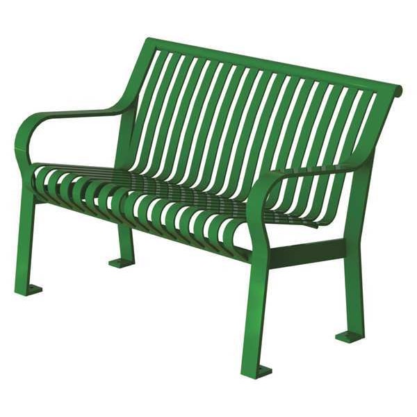 Thomas Steele Outdoor Bench, 48 in. L, 27-1/2 in. W, Grn - CRB-4-VS-LEX