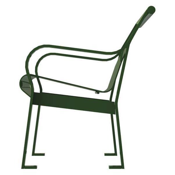 Thomas Steele Outdoor Bench, 48 in. L, 27-1/2 in. W, Grn - CRB-4-VS-LEX
