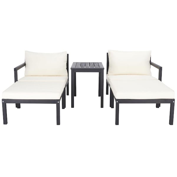 Safavieh Pratia Outdoor Set, Dark Slate Gray - 5 Piece - PAT6759D