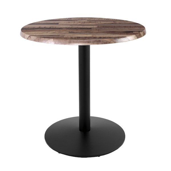 Holland Bar Stool Co 36" Tall In/Outdoor All-Season Table, 30" dia. Rustic Top - OD214-2236BWOD30RRUSTIC