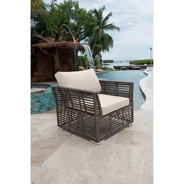 Panama Jack Outdoor Panama Jack Graphite Lounge chair with Cushions - PJO-1601-GRY-LC