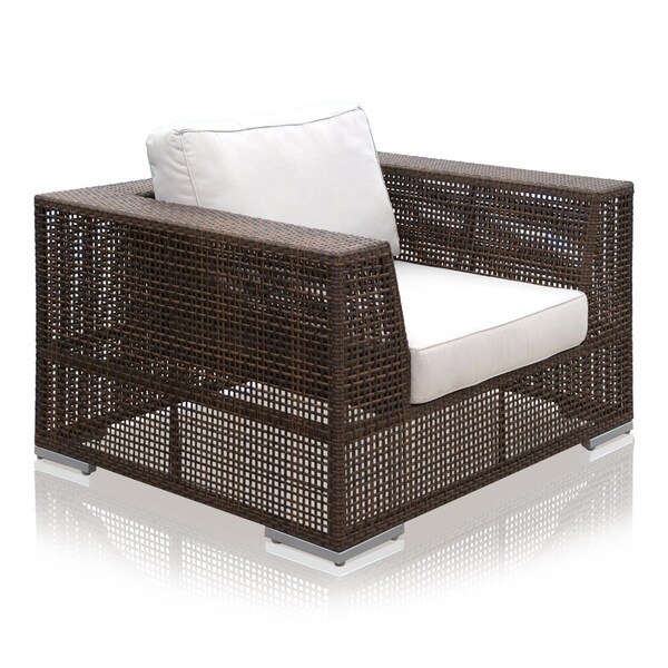Hospitality Rattan Patio Soho Lounge Chair with Cushion - 903-1323-JBP-C