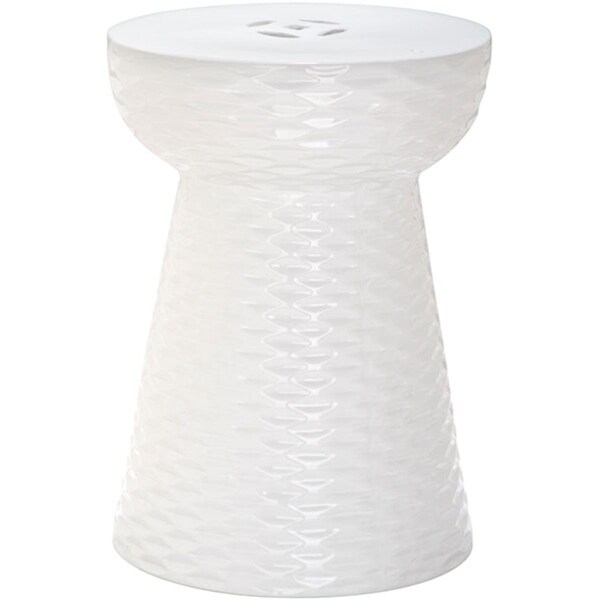 Safavieh Daphne Garden Stool, White - 17 x 12 x 12 in. - ACS4523A
