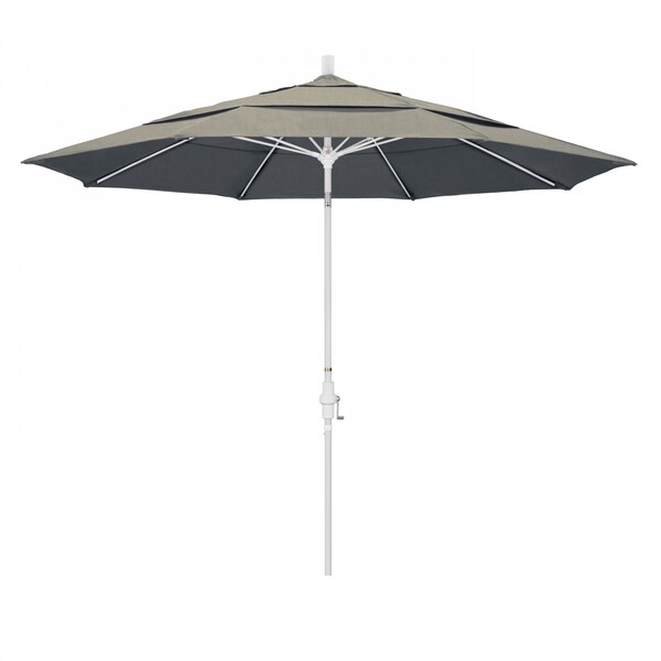California Umbrella Patio Umbrella, Octagon, 109.5" H, Sunbrella Fabric, Spectrum Dove - 194061021361