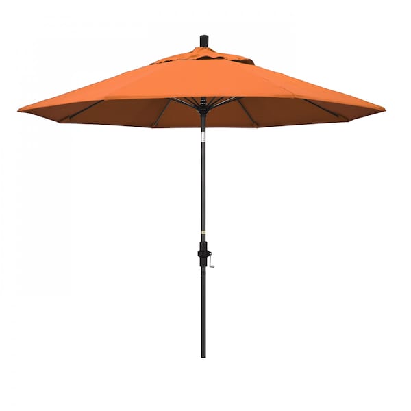 California Umbrella Patio Umbrella, Octagon, 101" H, Sunbrella Fabric, Tangerine - 194061027561