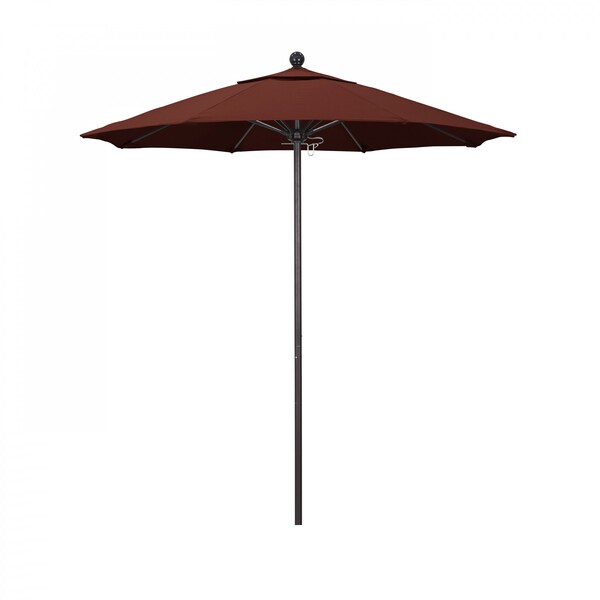 California Umbrella Patio Umbrella, Octagon, 96" H, Sunbrella Fabric, Henna - 194061003725