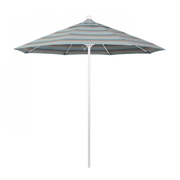 California Umbrella Patio Umbrella, Octagon, 103" H, Sunbrella Fabric, Gateway Mist - 194061007570