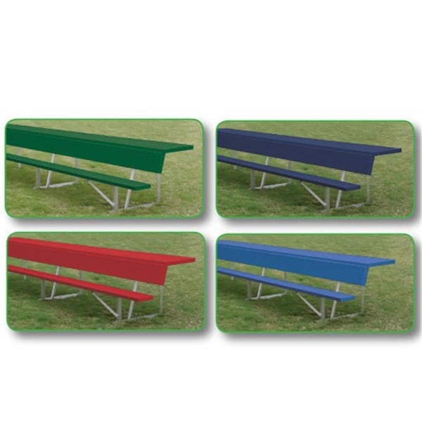 Ssn 21 Ft. Player Bench With Shelf, Dark Green - BEPS21CG