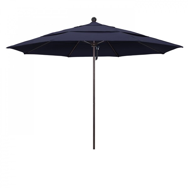 California Umbrella Patio Umbrella, Octagon, 107" H, Sunbrella Fabric, Navy - 194061001097