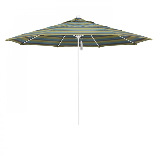 California Umbrella Patio Umbrella, Octagon, 107" H, Sunbrella Fabric, Astoria Lagoon - 194061002087