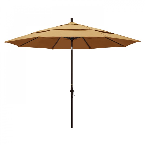 California Umbrella Patio Umbrella, Octagon, 110.5" H, Sunbrella Fabric, Wheat - 194061013717
