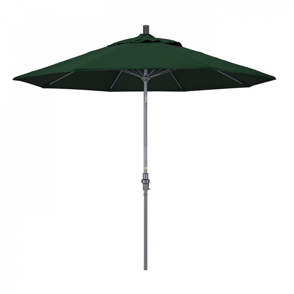 California Umbrella Patio Umbrella, Octagon, 101" H, Sunbrella Fabric, Forest Green - 194061025017