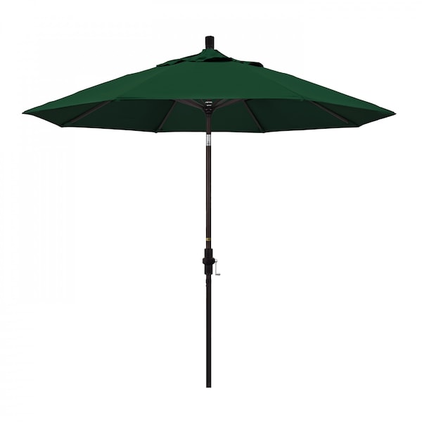 California Umbrella Patio Umbrella, Octagon, 102.38" H, Sunbrella Fabric, Forest Green - 194061017234
