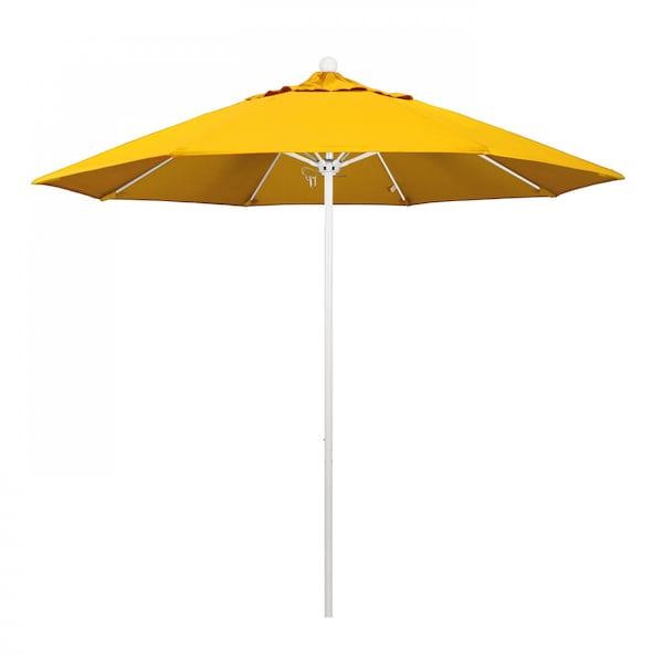 California Umbrella Patio Umbrella, Octagon, 103" H, Sunbrella Fabric, Sunflower Yellow - 194061007402