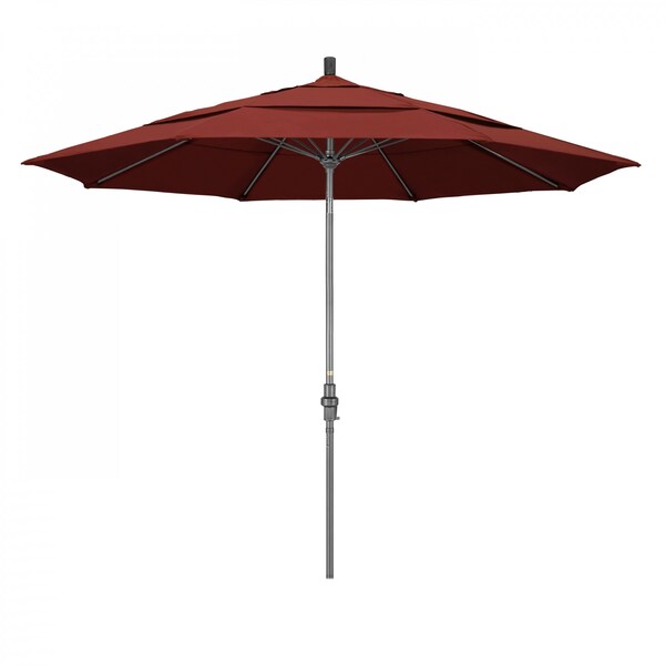 California Umbrella Patio Umbrella, Octagon, 109.5" H, Sunbrella Fabric, Henna - 194061019795