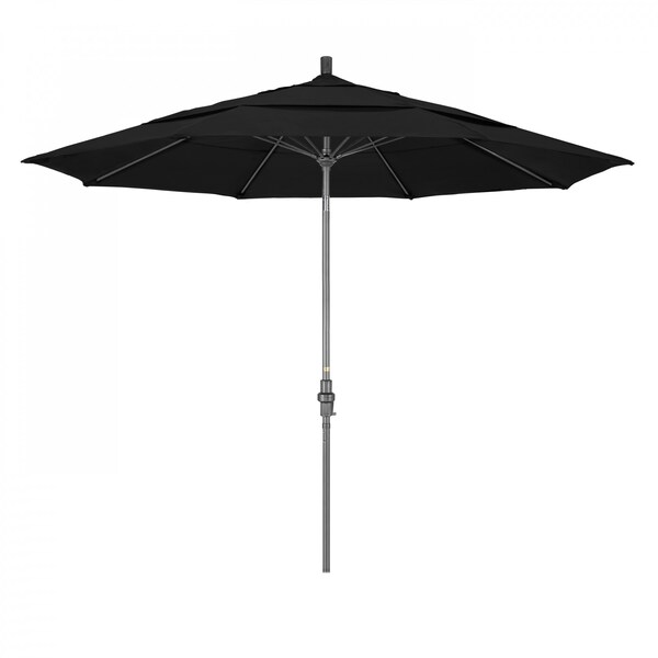 California Umbrella Patio Umbrella, Octagon, 109.5" H, Sunbrella Fabric, Black - 194061019801