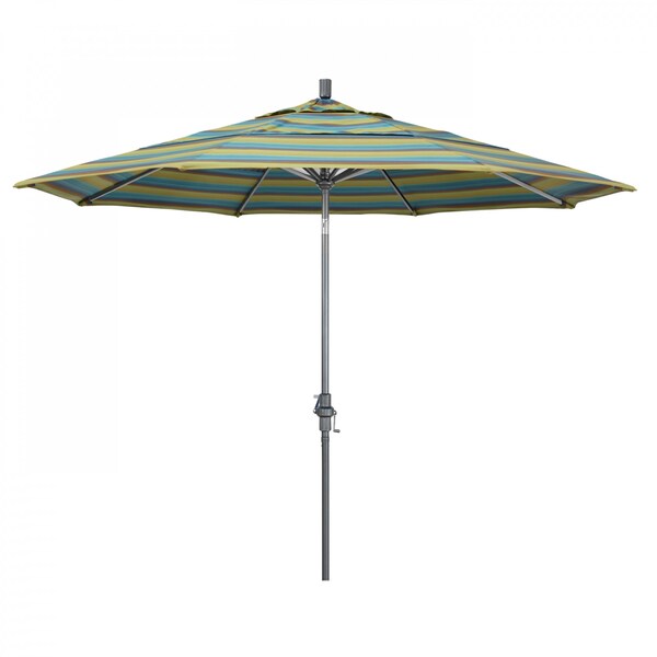 California Umbrella Patio Umbrella, Octagon, 110.5" H, Sunbrella Fabric, Astoria Lagoon - 194061013106