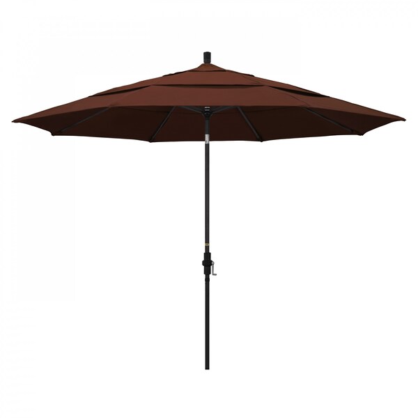 California Umbrella Patio Umbrella, Octagon, 110.5" H, Sunbrella Fabric, Bay Brown - 194061015469