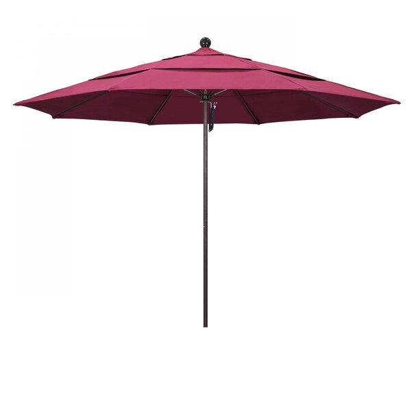 California Umbrella Patio Umbrella, Octagon, 107" H, Sunbrella Fabric, Hot Pink - 194061001158