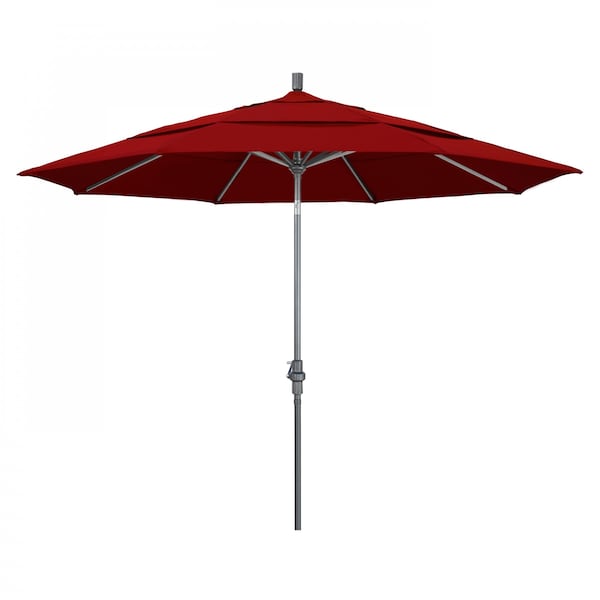 California Umbrella Patio Umbrella, Octagon, 110.5" H, Sunbrella Fabric, Jockey Red - 194061012789