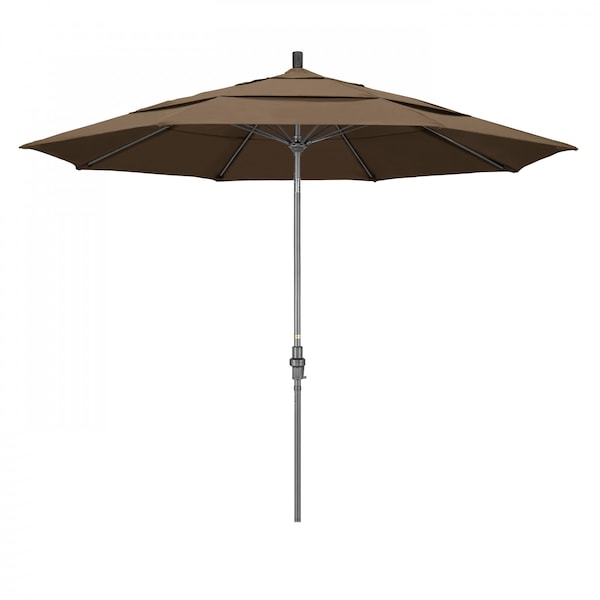 California Umbrella Patio Umbrella, Octagon, 109.5" H, Sunbrella Fabric, Cocoa - 194061019887