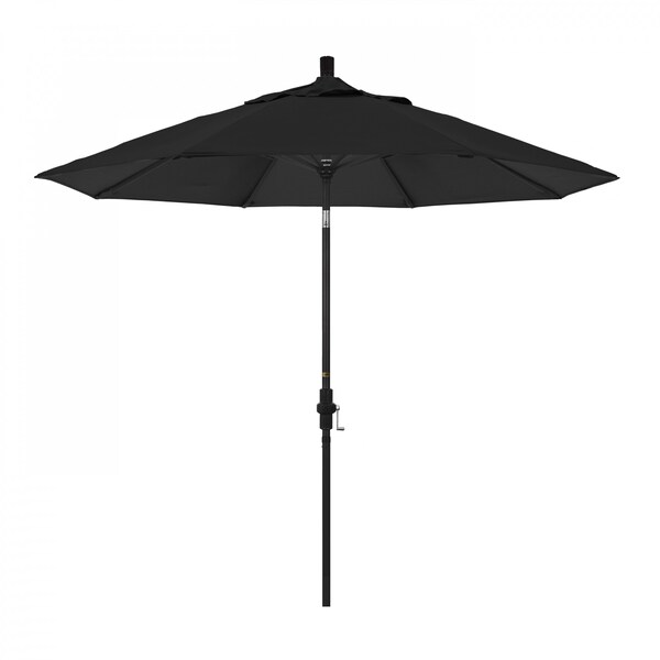 California Umbrella Patio Umbrella, Octagon, 102.38" H, Sunbrella Fabric, Black - 194061018903