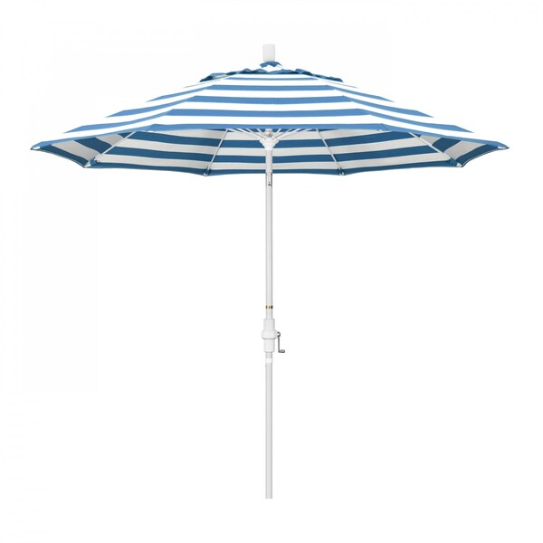California Umbrella Patio Umbrella, Octagon, 101" H, Sunbrella Fabric, Cabana Regatta - 194061026977