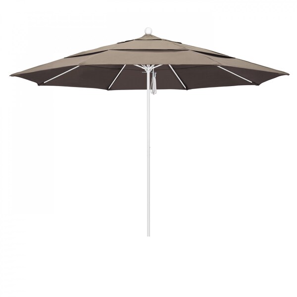 California Umbrella Patio Umbrella, Octagon, 107" H, Sunbrella Fabric, Taupe - 194061001981