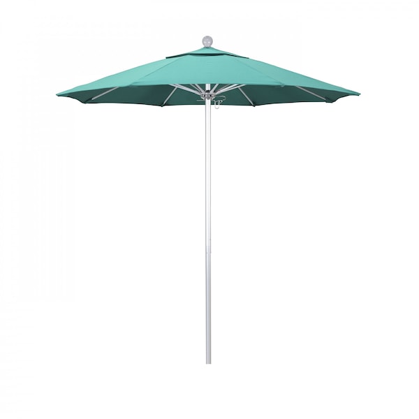California Umbrella Patio Umbrella, Octagon, 96" H, Sunbrella Fabric, Aruba - 194061002926